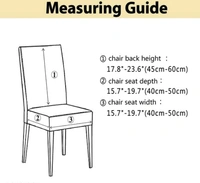 Elastic Chair Cover Stretch Removable Washable Short Dining Chair Cover Protector Seat Slipcover - Polyster, Elastic/ Stretchable, Multipack of1